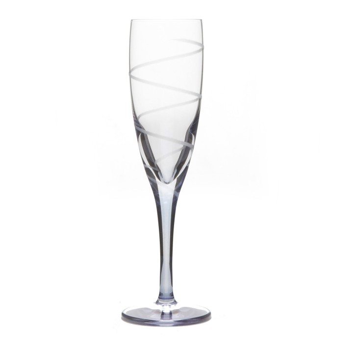 Coffret de 6 flûtes artisanales colorées en cristal