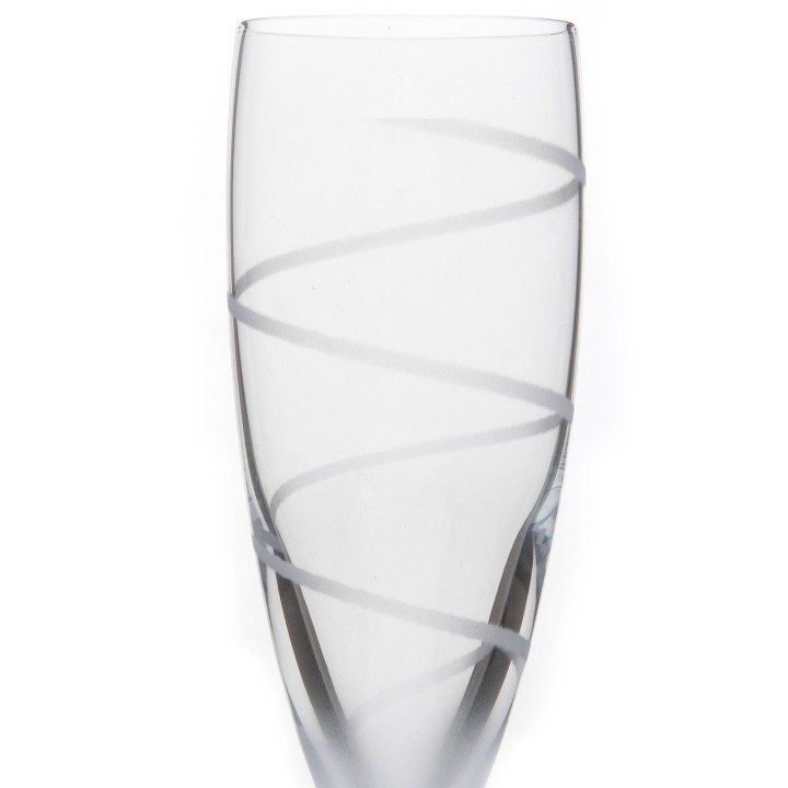 Coffret de 6 flûtes artisanales colorées en cristal