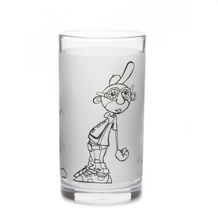 Verre avec 3 clowns à colorier - réutilisable après lave-vaisselle
