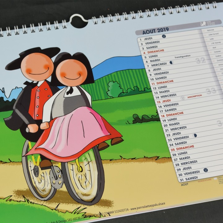 Calendrier 2019 Jeannala et Seppala 32x22 cm