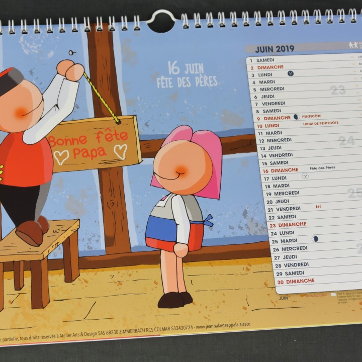 Calendrier 2019 Jeannala et Seppala 32x22 cm