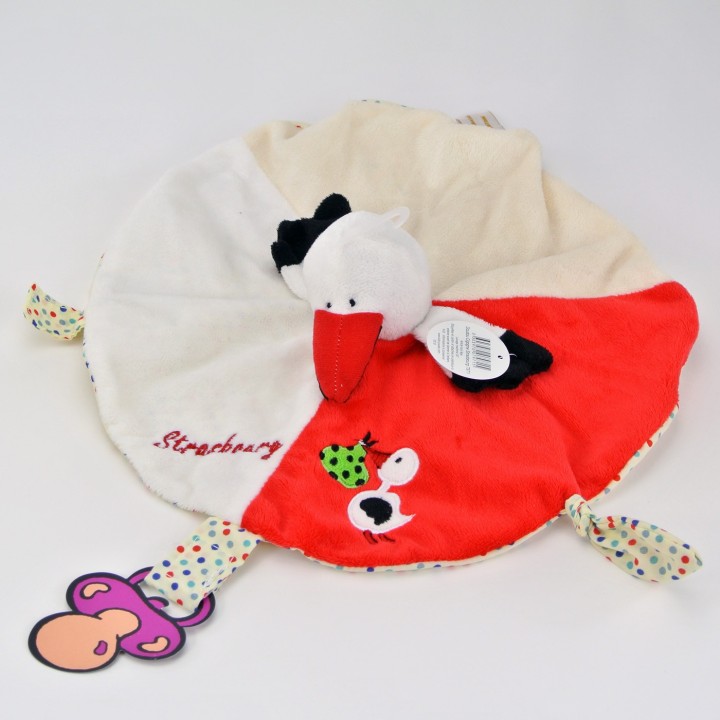 Doudou Cigogne Strasbourg - Rouge