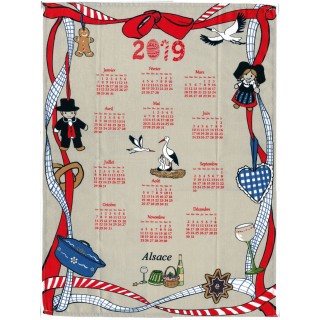 Torchon calendrier 2019 - Cigognes