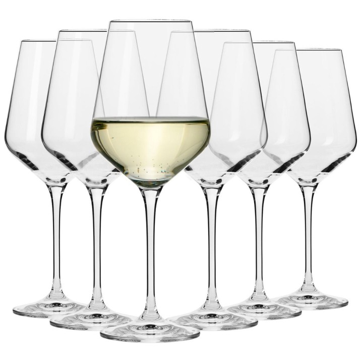 6 Verres à Vin Blanc "AVANT-GARDE" 39 cl - cristallin sans plomb