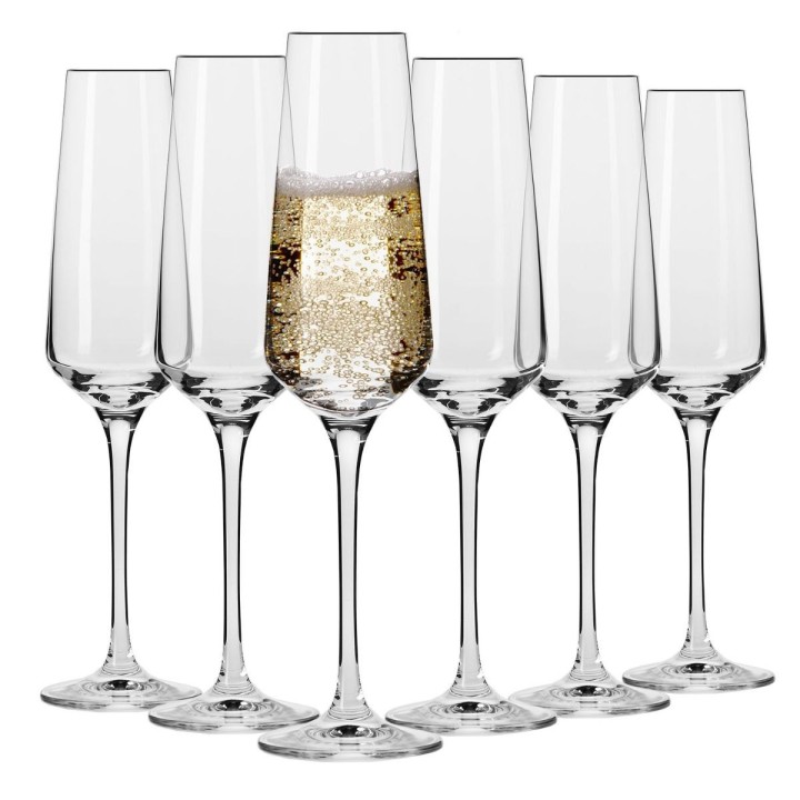 6 Flûtes à champagne "AVANT-GARDE" 18 cl - cristallin sans plomb