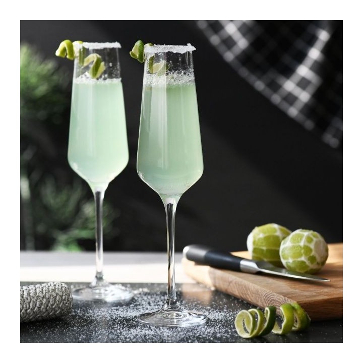 6 Flûtes à champagne "AVANT-GARDE" 18 cl - cristallin sans plomb