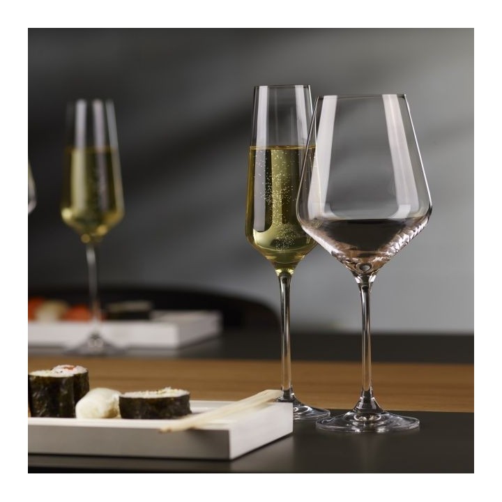 6 Flûtes à champagne "AVANT-GARDE" 18 cl - cristallin sans plomb