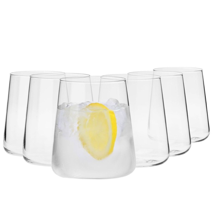 6 verres à eau "AVANT-GARDE" 38 cl - cristallin sans plomb