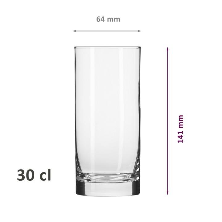 6 verres à sodas et jus de fruit "BALANCE" 30 cl