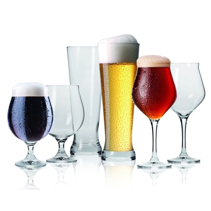 Coffret de 6 verres à bières pour dégustation - 3 différentes formes et contenances