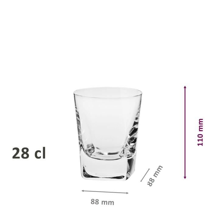 Coffret 7 pièces service à Whisky "CARO" - cristallin soufflé bouche