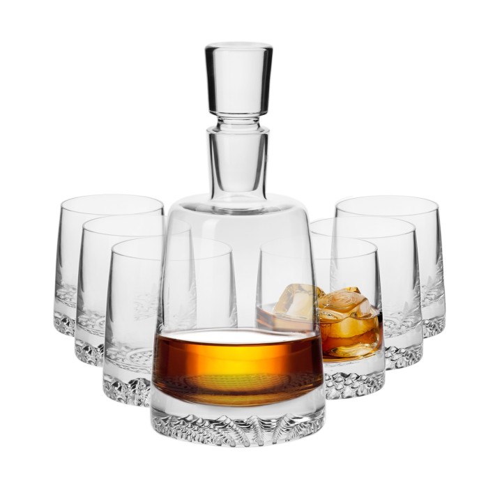 Coffret 7 pièces service à Whisky "FJORD" - cristallin sans plomb