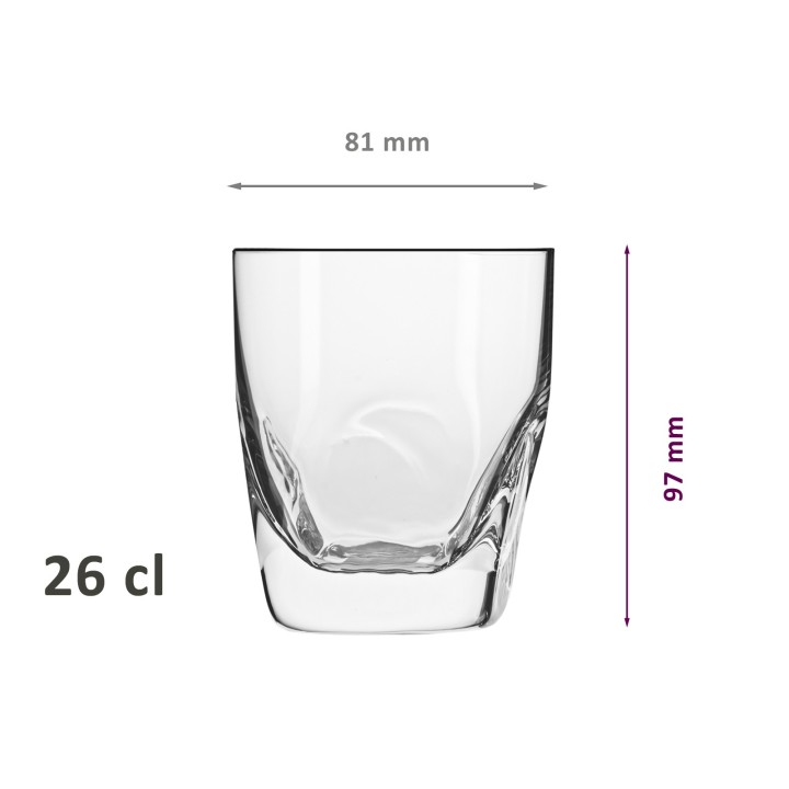 6 verres à Whisky "MIXOLOGY" 26 cl - cristallin sans plomb