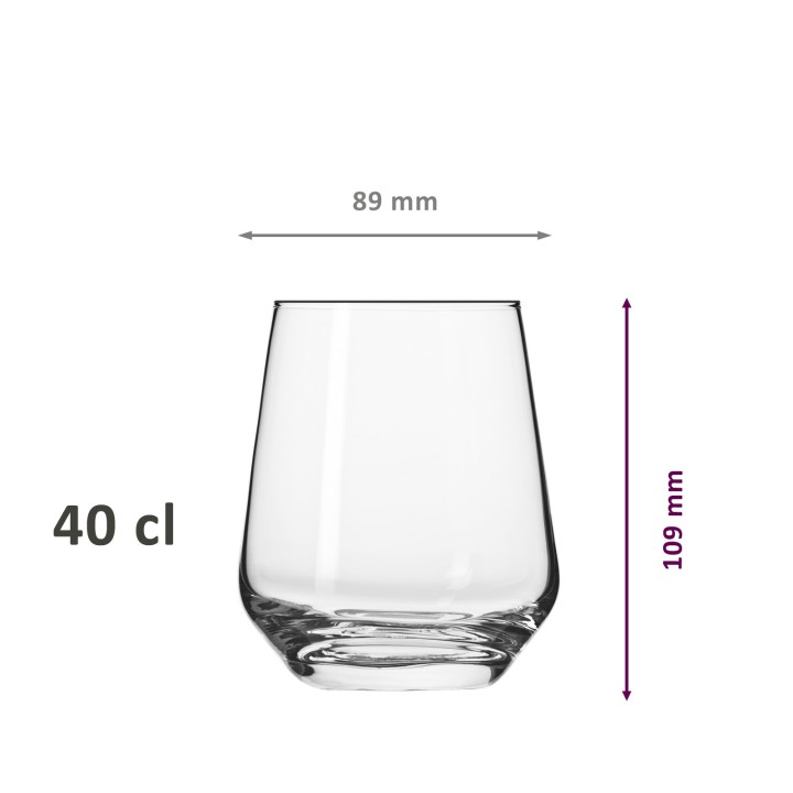 6 verres à eau "SPLENDOUR" 40 cl