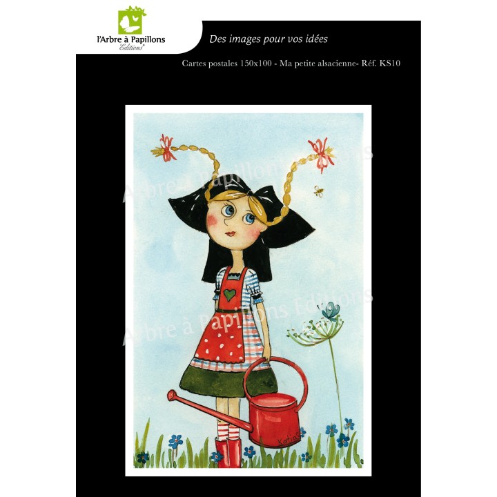 Lot de 6 cartes postales - Dessins Katia Schmitt - MA P'TITE ALSACIENNE