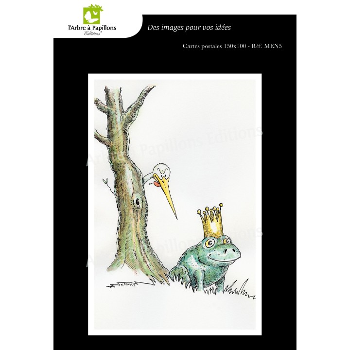 Lot de 7 cartes postales - Dessins Nicolas Mengus - CIGOGNE HUMORISTIQUE 1