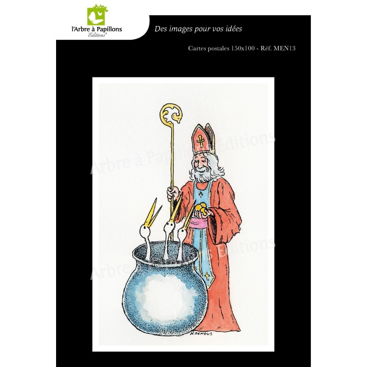 Lot de 7 cartes postales - Dessins Nicolas Mengus - CIGOGNE HUMORISTIQUE 1