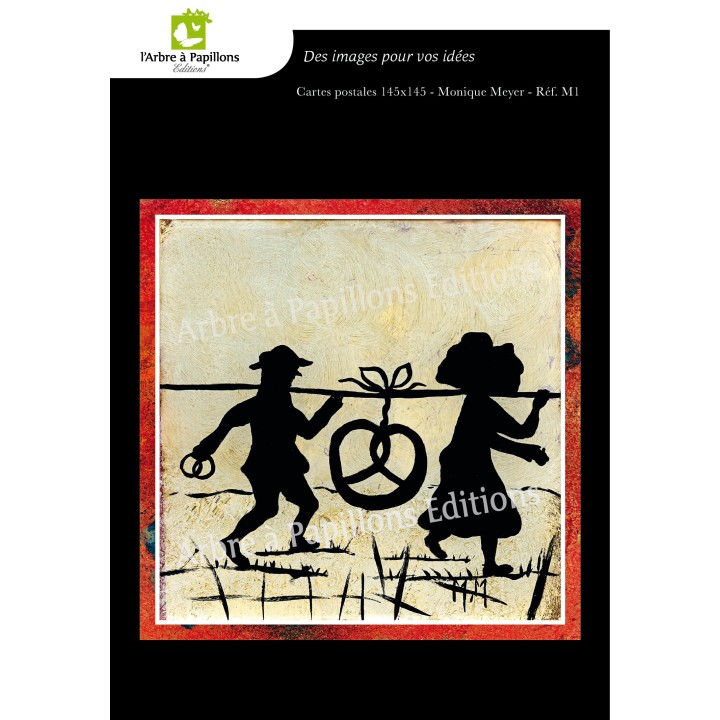 Lot de 6 cartes - Peintures Monique Meyer - VOEUX 1