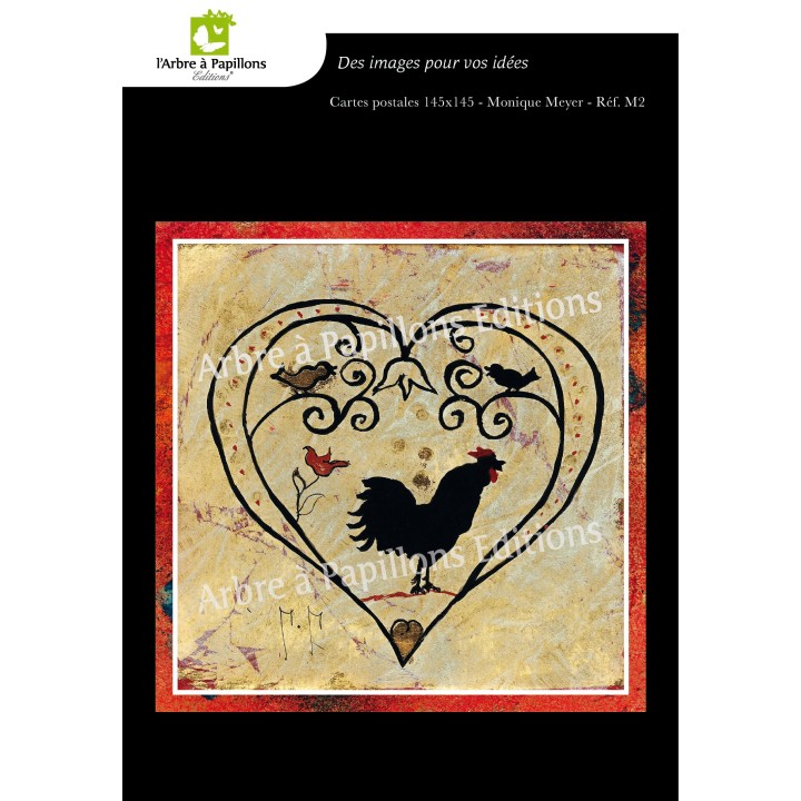 Lot de 6 cartes - Peintures Monique Meyer - VOEUX 1