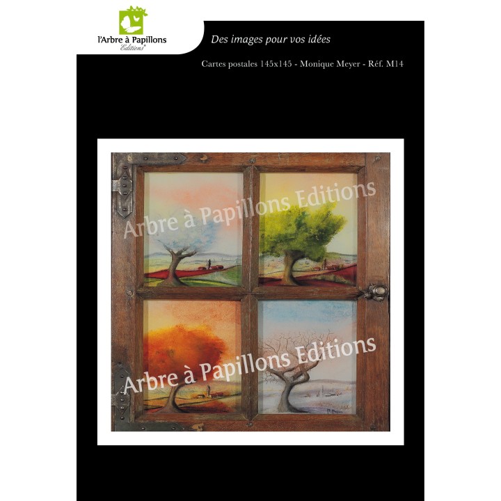 Lot de 6 cartes - Peintures Monique Meyer - VOEUX 3