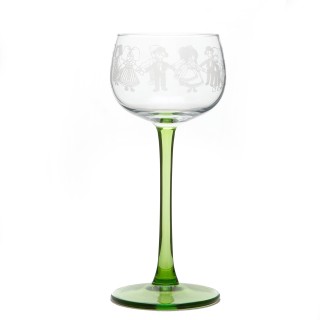 6 verres à vin blanc motif FARANDOLE (Hansi)