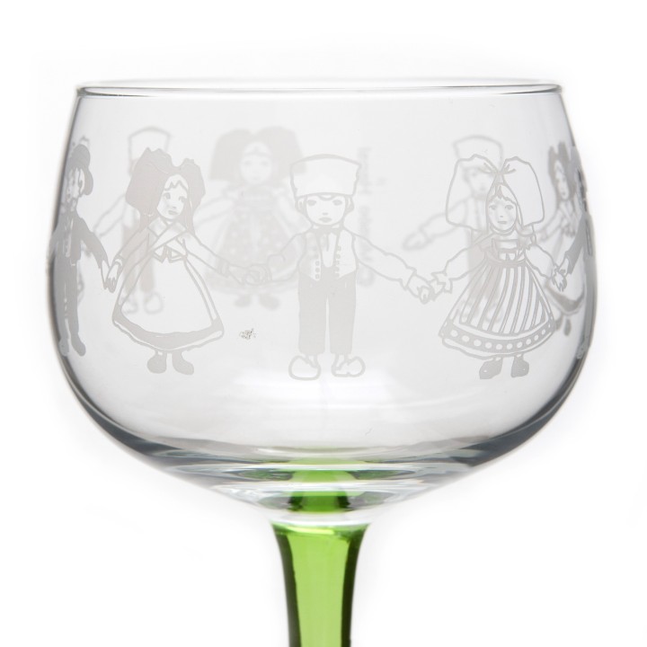 6 verres à vin blanc motif FARANDOLE (Hansi)