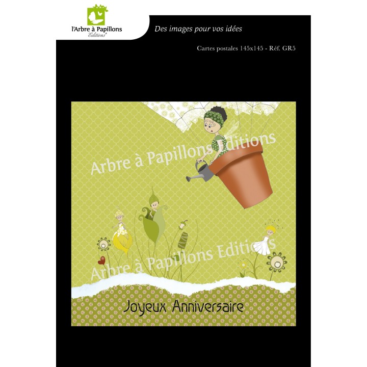 Lot de 3 cartes - Dessins Carine Grebill - ANNIVERSAIRE 2