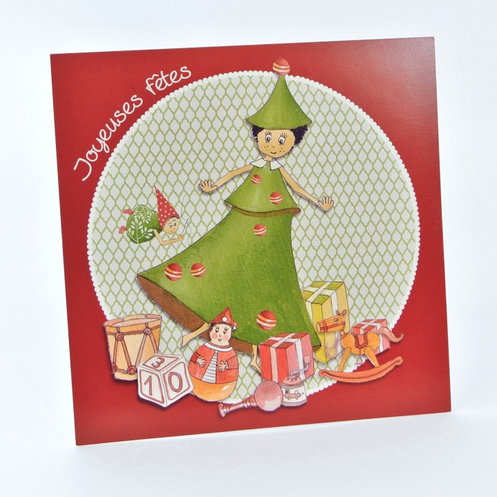 Lot de 3 cartes - Dessins Carine Grebill - VOEUX