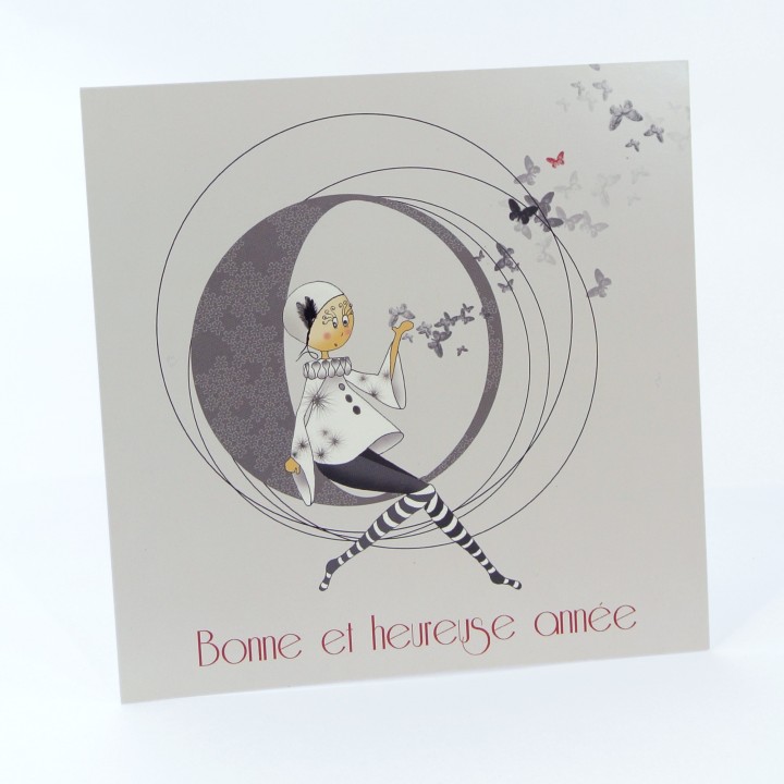 Lot de 3 cartes - Dessins Carine Grebill - VOEUX
