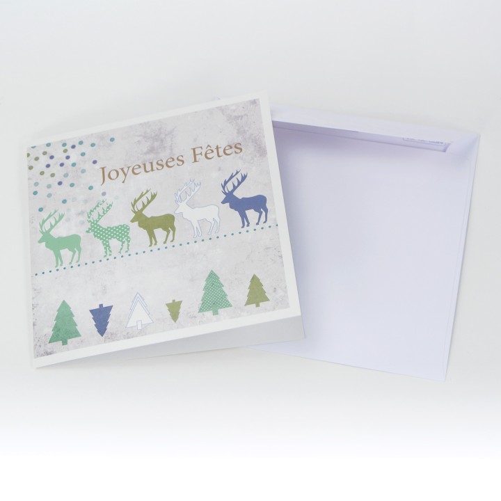Carte double - Dessin Marion Muller - FÊTES
