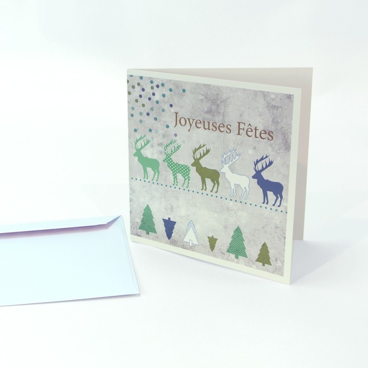 Carte double - Dessin Marion Muller - FÊTES