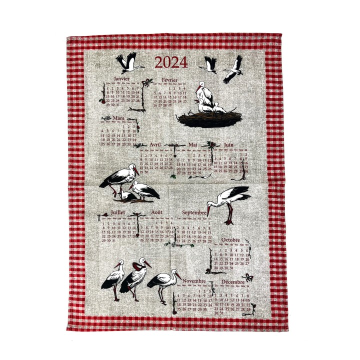 Torchon calendrier 2024 - Les Cigognes