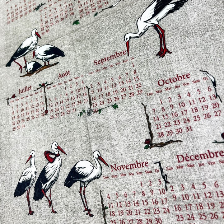 Torchon calendrier 2024 - Les Cigognes