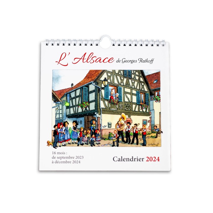 Calendrier L'Alsace Enchantée 2024 de Ratkoff  (19,5cm x 20cm)