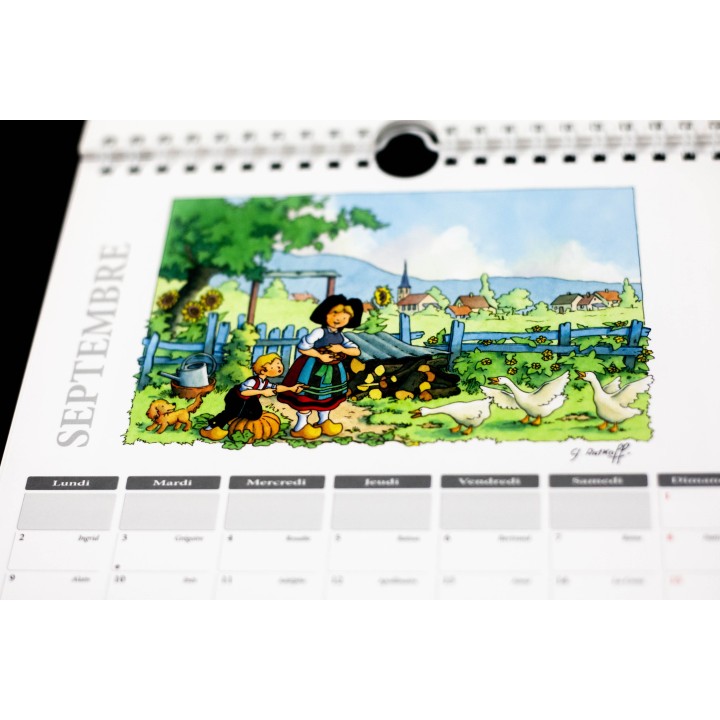 Calendrier L'Alsace Enchantée 2024 de Ratkoff  (19,5cm x 20cm)