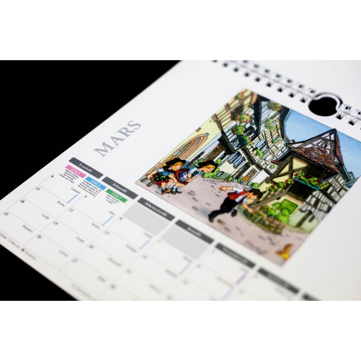 Calendrier L'Alsace Enchantée 2024 de Ratkoff  (19,5cm x 20cm)