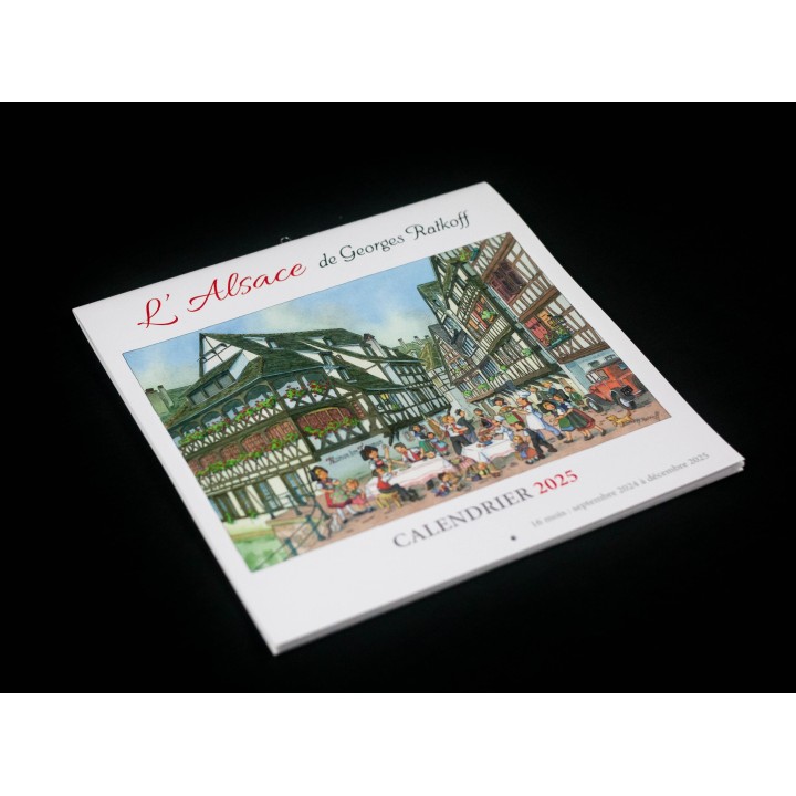 Calendrier L'Alsace Enchantée 2025 de Ratkoff (30cm x 30cm)