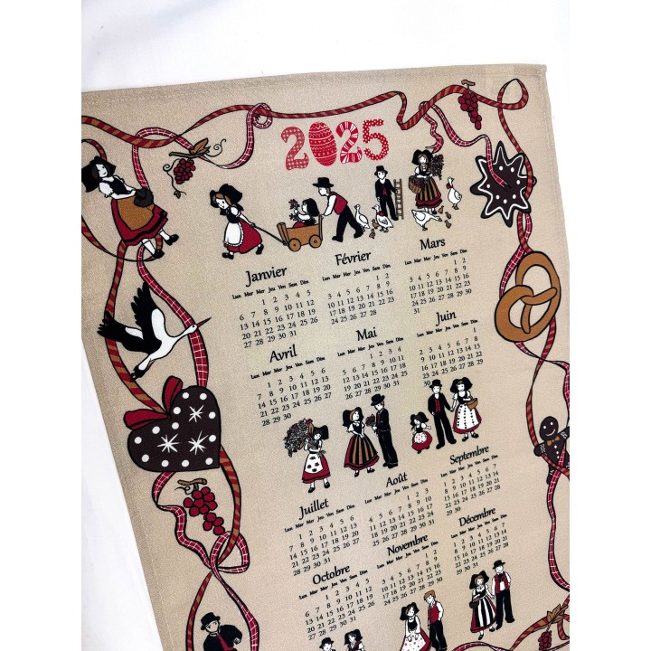 Torchon calendrier 2025 - Farandole