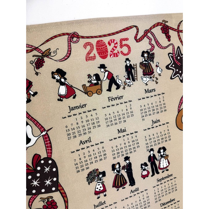 Torchon calendrier 2025 - Farandole