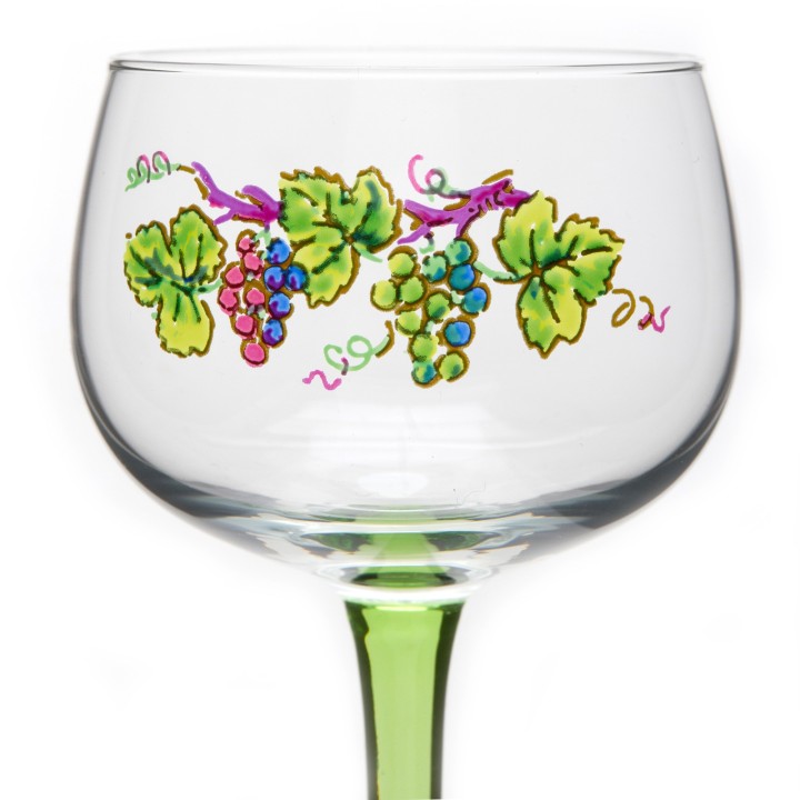 6 Verres à Vin d'Alsace motif VIGNOBLE