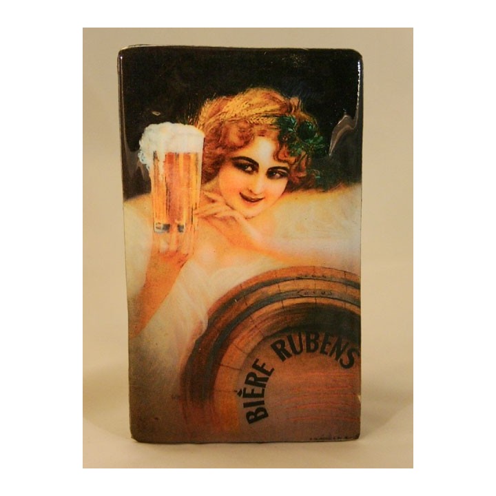 Plaque vernie "Bière, Rubens"