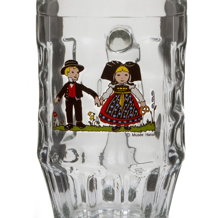 6 Bocks à bière "Malles" motif HANSI