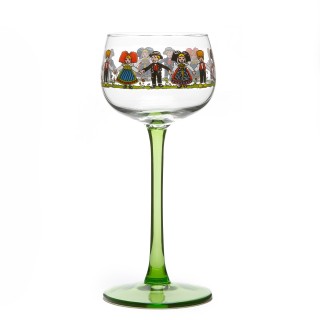 6 Verres à Vin d'Alsace motif HANSI